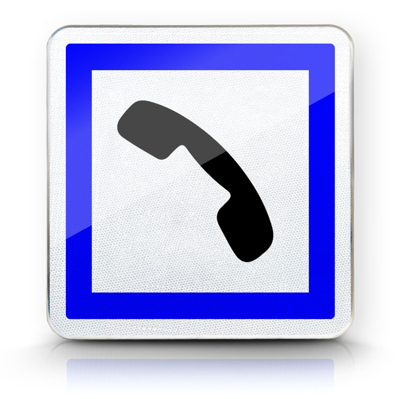 Panneau services cabine téléphonique publique CE2B