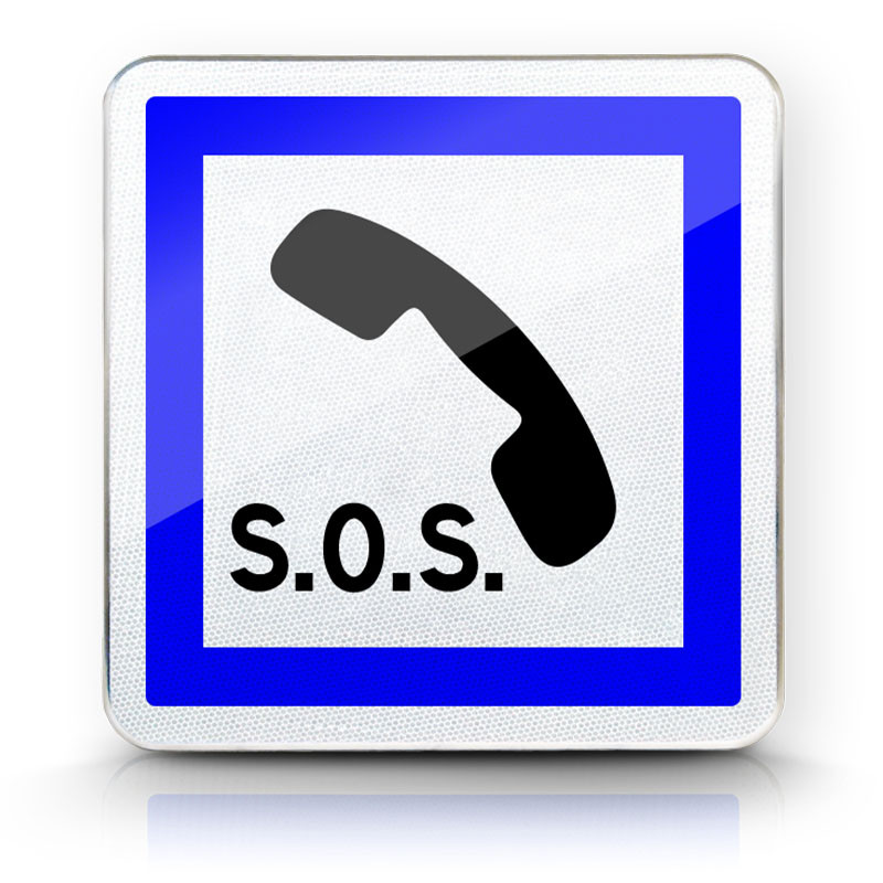 Panneau services poste d'appel d'urgence CE2A