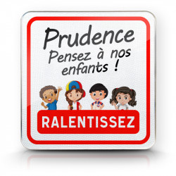 Panneau ralentissez I Panneau attention enfants personnalisable selon vos besoin pour une meilleure sécurité I WP Signalisation
