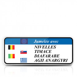 Panneau jumelage personnalisé I WP Signalisation