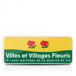 Face avant du panneau Ville et village fleuris I Panneau village 4 fleurs I WP Signalisation
