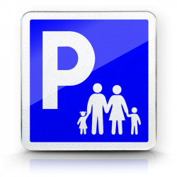 Panneau parking famille nombreuse | WP Signalisation | Place réservée pour famille