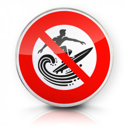 Panneaux Personnalisés "Interdit de Surfer" l WP Signalisation
