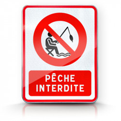 Panneau pêche Interdite