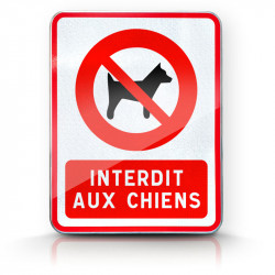 Panneaux Personnalisés "interdit aux chiens"  l WP Signalisation
