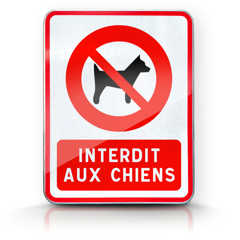 Panneaux Personnalisés "interdit aux chiens"  l WP Signalisation