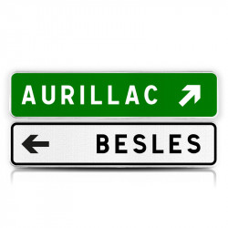 Panneau directionnel présignalisation courante des carrefours D43a