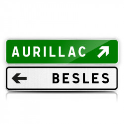 Panneau directionnel présignalisation courante des carrefours D43a
