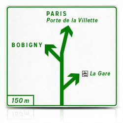 Panneau de présignalisation diagrammatique des carrefours complexes Dv42a1