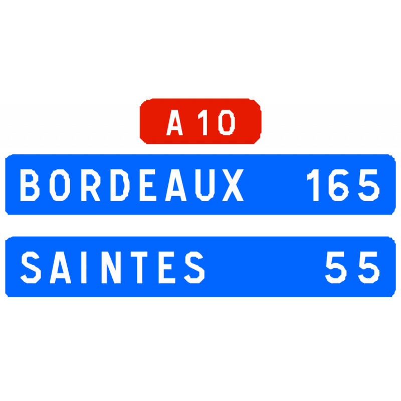 Panneau de confirmation courante utilisé sur autoroute D61b