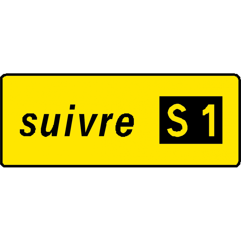 Panneau complémentaire d'itinéraire " S " D79a