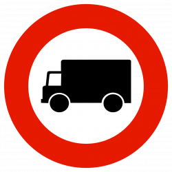 Panneau d'interdiction accès interdit aux véhicules de transport de marchandises B8
