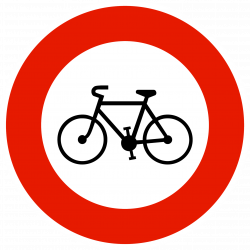 Panneau d'interdiction B9B : accès interdit aux cycles I WP Signalisation