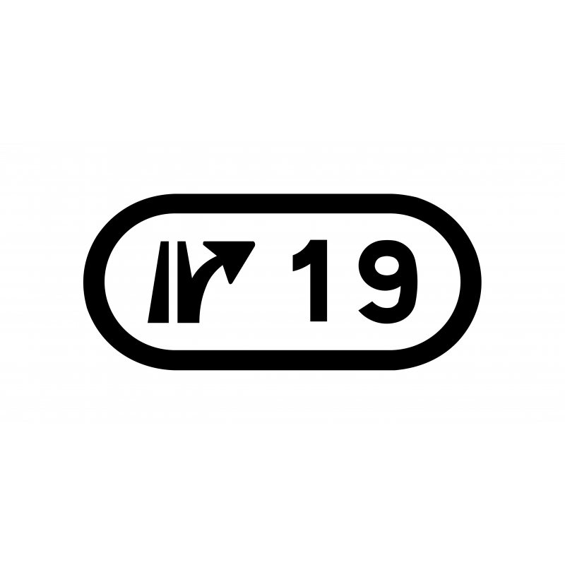 Panonceau indiquant le numéro échangeur M10b