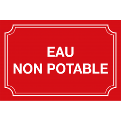 Panneau et plaques d'informations plaque Fontaine "Eau non potable" l WP Signalisation