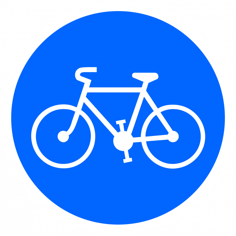 Panneau d'obligation zone cycliste obligatoire B22a
