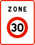 Panneau relatif aux zones de circulation - B Zone circulation